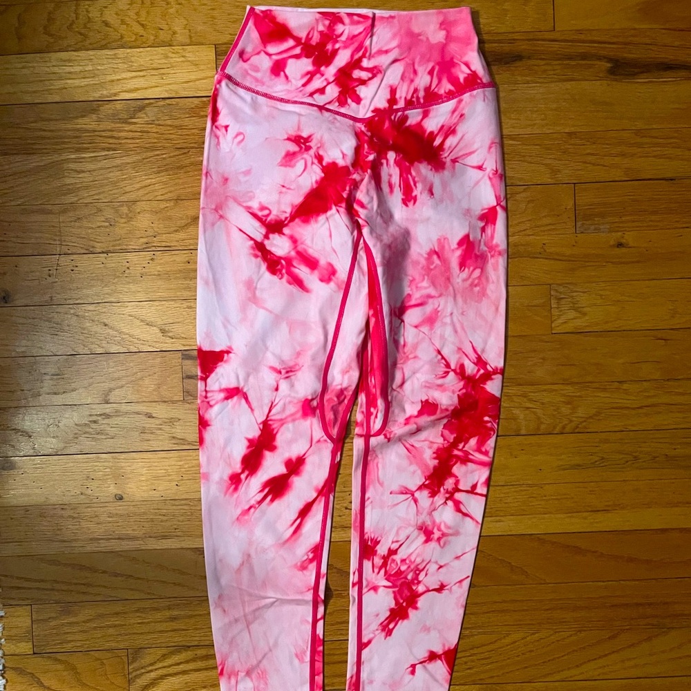 Balance/ vitality pink tie dye leggings